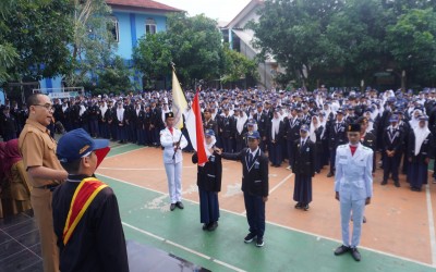 Upacara Pertama Tahun 2026 dan Pelantikan Pengurus OSIS SMPN 9 Kota Tangerang Selatan